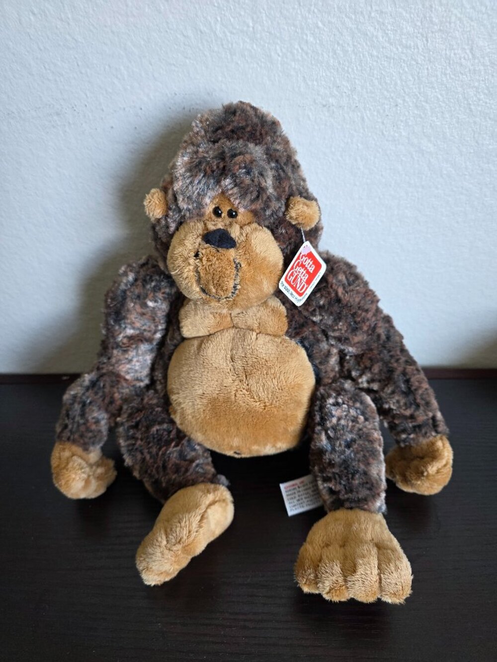 New Gund Plush "Garstang" Gorilla #31058 Soft Toy 10" When Sitting